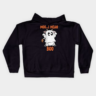 Moo I Mean Boo Kids Hoodie